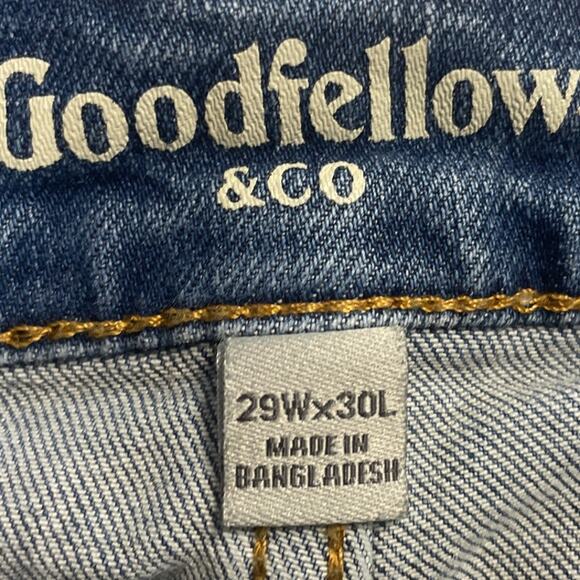 Good Fellow & Co Mens 29X30 Factory Whiskered & Faded Denim Skinny Jeans - Picture 4 of 4